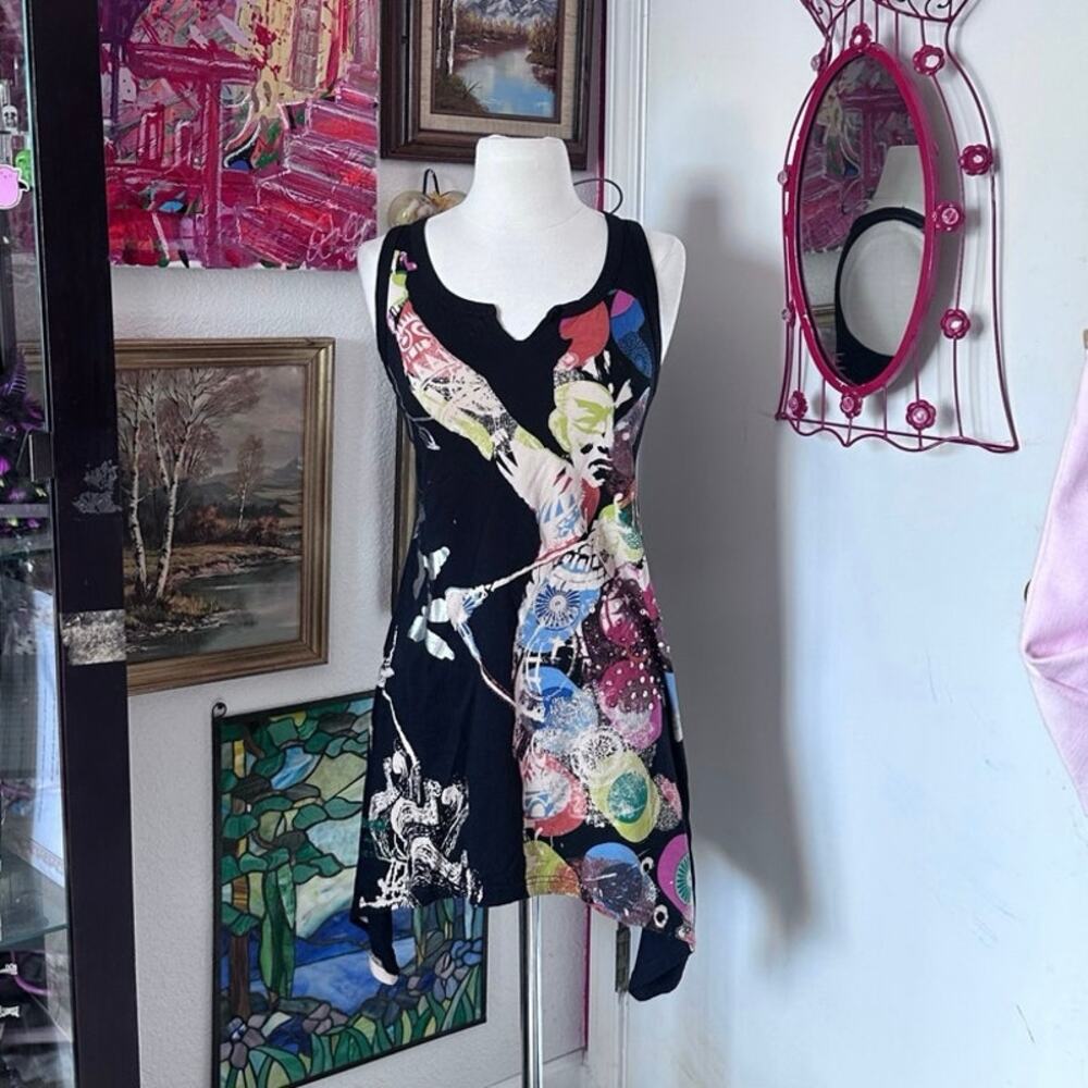 desigual cirque du soleil inspired graphic print dress